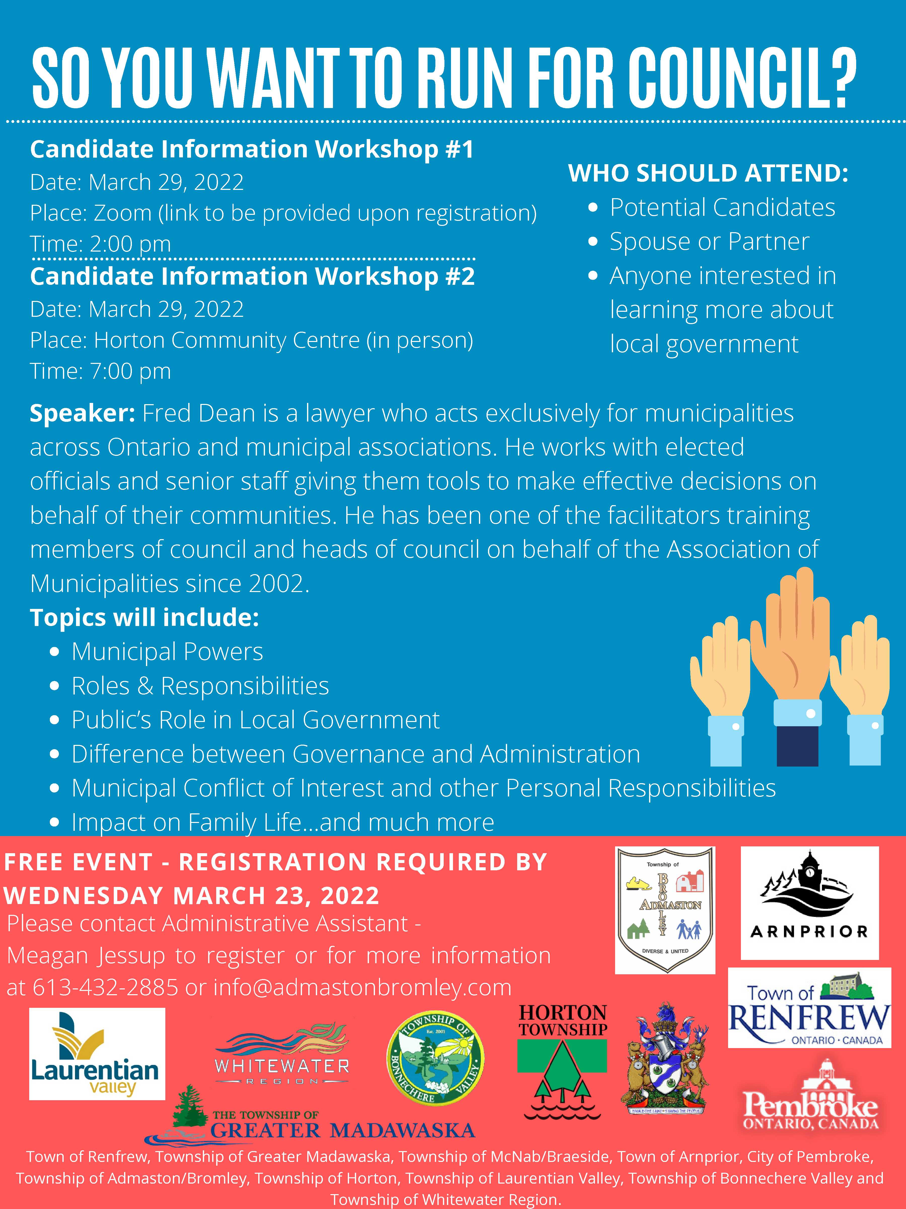 So you Want to Run for Council? Candidate Information